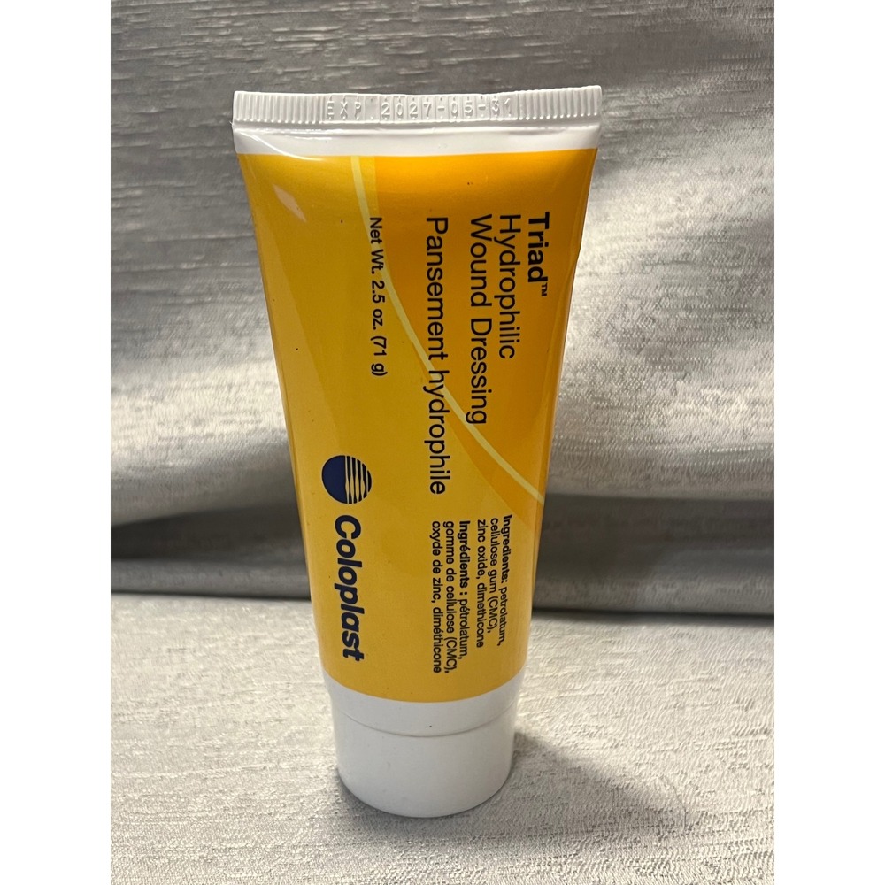 Coloplast Triad Hydrophilic Wound Dressing 2.5 oz 71g Zinc Oxide Paste 1964
